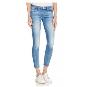 MOTHER The Looker Ankle Fray Jeans Birds Of Paradise Wash Sz 28